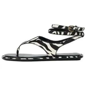 ZARA Сандалии One Strap 1см женские Black White