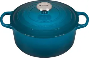 Кастрюля Le Creuset с эмалированным покрытием, 4500 мл, синий