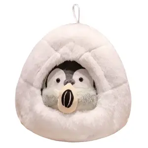 Плюшевая кукла Cartoon Little Nest, пингвин с матрешкой, высота 25см Whoops, серый