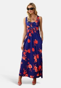 Трикотажное платье с завышенной талией Hotsquash, Blue Red Floral