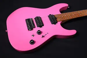 MINT Charvel Pro-Mod DK24 HH 2PT CM, гриф из карамелизированного клена, розовый жевательная резинка 378