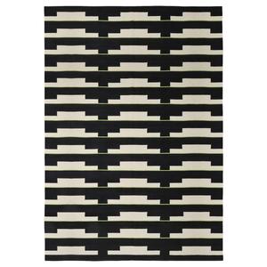Ковер IKEA STOCKHOLM 2025, 240x350 см, цвет black/white/light green handwoven