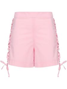 Поплиновые шорты со шнуровкой Federica Tosi, розовый