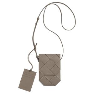 Bottega Veneta Кожаный чехол для телефона Diago Cow Leather Cell Phone Pouch Regular мужской лаймово-серый