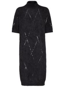Brunello Cucinelli платье с пайетками, черный