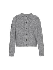 DreiMaster Женский кардиган серого меланжевого цвета
