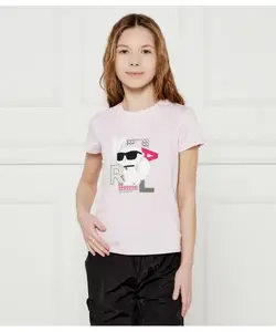 Футболка Regular fit Karl Lagerfeld Kids, розовый