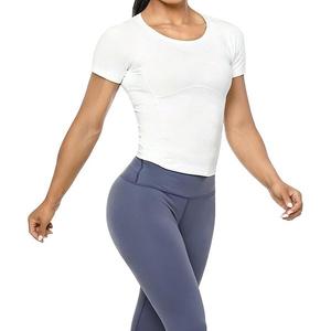 Женский легкий топ с коротким рукавом для йоги и бега Clearflower, White