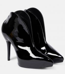 Ботильоны из лакированной кожи booties Alaïa, черный