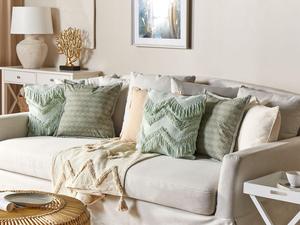 Декоративные подушки набор из 2-х штук Beliani, оливково-зеленый