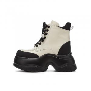 Женские ботинки DAPHNE на платформе, бежево-черный