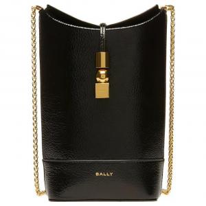 Кожаная ведерко сумка через плечо кросс-боди мини женская черная BALLY