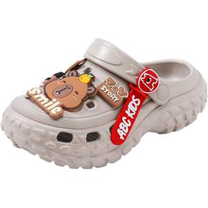 Нескользящие, устойчивые к истиранию, дышащие, легкие, амортизирующие тапочки для детей ABC KIDS, серый