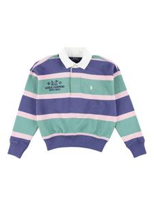 POLO RALPH LAUREN KIDS полосатая рубашка поло, зеленый