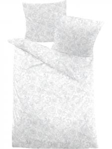 Постельное белье из высококачественной фланели серого и белого цветов Dormisette, 135x200 см (80x80 см)