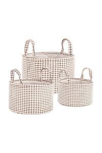 Набор из 3 корзин для хранения Nicky Bizzotto, белый