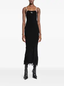 Платье-канотта с необработанным краем Ssheena, черный