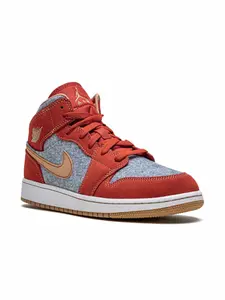 Кроссовки Jordan 1 Mid Jordan Kids, красный