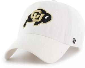 Мужская регулируемая белая кепка Colorado Buffaloes '47 Clean Up