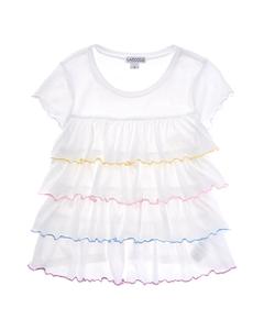 Flapdoodles Многоярусный топ с рюшами, белый