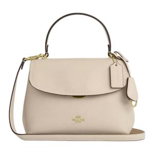 Сумка Smooth Leather среднего размера для женщин, цвет Oat COACH, basic set (bag+dust bag)