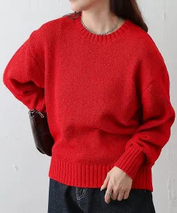 Вязаный пуловер Mini Boucle с круглым вырезом Colony 2139, цвет Red