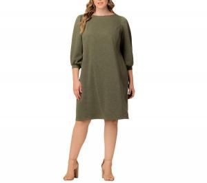 Вязаное платье-футляр Madison большого размера Kiyonna, Forest green