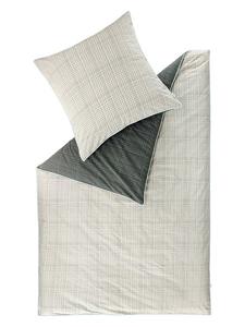Esprit Комплект постельного белья из перкаля "Grid" серого цвета