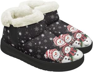 Женские зимние снежные ботинки с мягкой плюшевой подкладкой, с противоскользящей утолщенной подошвой для дам и подростков, для улицы Gdxynsmny, Cute Snowman