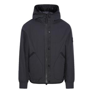 Куртка waffen patch shell r hooded jacket 'black' Stone Island, черный