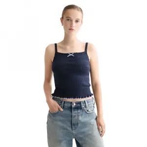 Футболка без рукавов Scotch & Soda Pointelle Knitted, синий