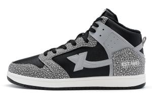 Кроссовки XTEP Skateboarding Shoes Men High-top Black, черный