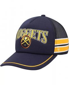 Мужская темно-синяя регулируемая кепка Denver Nuggets Sidebrand Stripes Trucker '47 Brand, синий