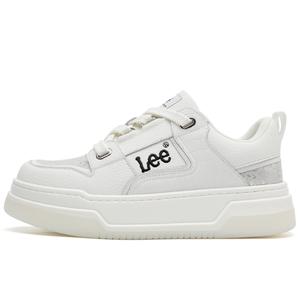 Lee Дышащие низкие скейтерские кроссовки для увеличения роста мужские белые, цвет White