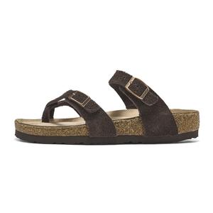 East Garden Works Коричневые женские шлепанцы с пробковой подошвой, бесшумные, устойчивые к истиранию и скольжению, цвет Dark Brown