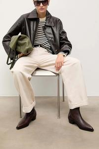 Кожаные ботильоны Answear.Lab, коричневый