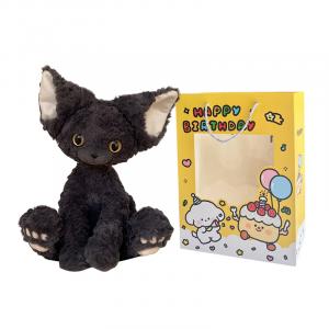 Плюшевая игрушка немецкой короткошерстной кошки 40см MENGMENGBUNNY, черный