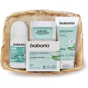 Подарочная корзина для ухода за лицом и телом с алоэ вера, 225 мл, Babaria