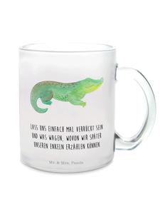 Кружка в виде крокодила с надписью на прозрачном фоне Mr. & Mrs. Panda