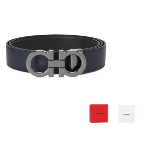 Ferragamo Кожаный ремень для мужчин, Black