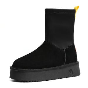 O.L Тёплые износостойкие противоскользящие зимние сапоги женские Black, цвет Black