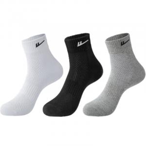 Унисекс носки Mid Calf WARRIOR, 3 pack (белый+черный+серый)