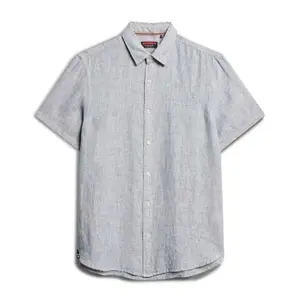 Рубашка с коротким рукавом Superdry Vacation Linen, серый