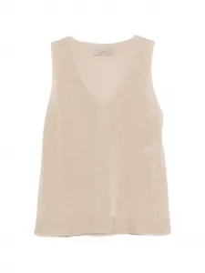 Топ без рукавов с V-образным вырезом D.Exterior, бежевый