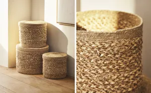 Корзина для водорослей с крышкой Zara Home, коричневый