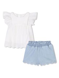 Chloé Kids комплект из туники и шортов, белый