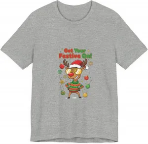 Футболка с новогодним оленем | Ugly Christmas Sweater