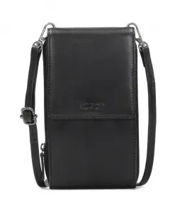 Практичная небольшая мужская сумка из натуральной кожи. Kazar, черный