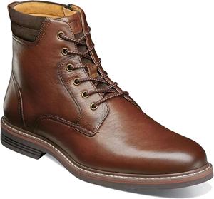 Мужские ботинки Florsheim Norwalk с открытой шнуровкой, Cognac Smooth Leather