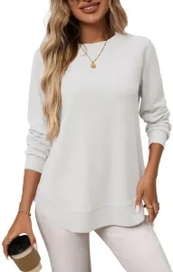 Длинная футболка с длинным рукавом для женщин, оверсайз, вафельная вязка